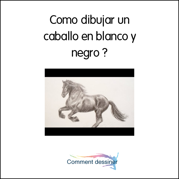 Como dibujar un caballo en blanco y negro